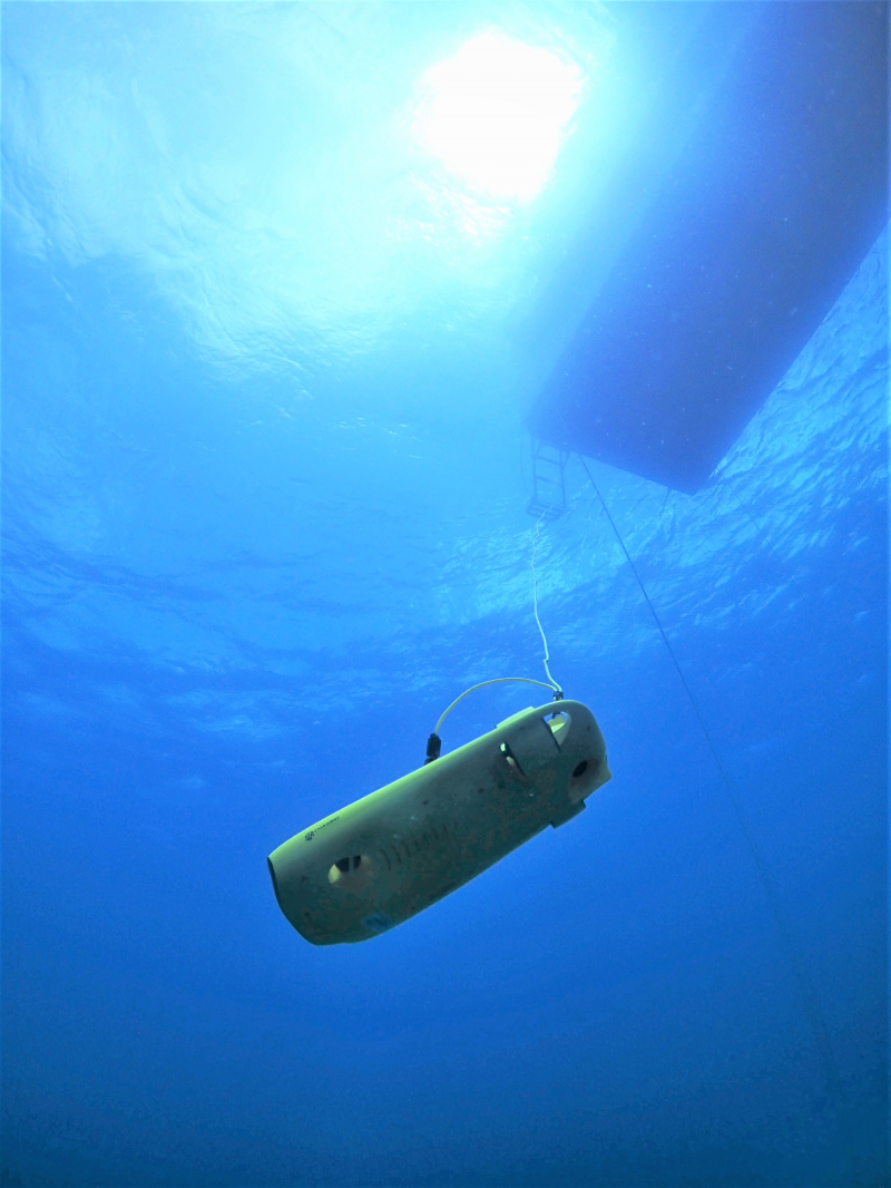 レジャー用途編　『沖縄　久米島の海で水中ドローン安全潜航。』