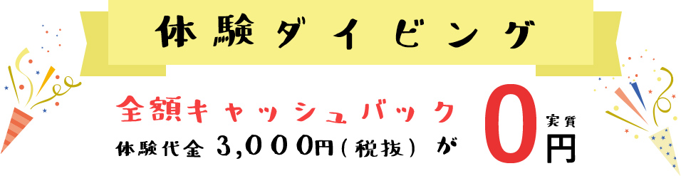 体験ダイビング